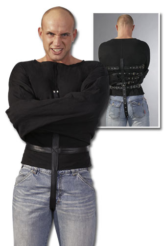 Dwangbuis met leren riemen