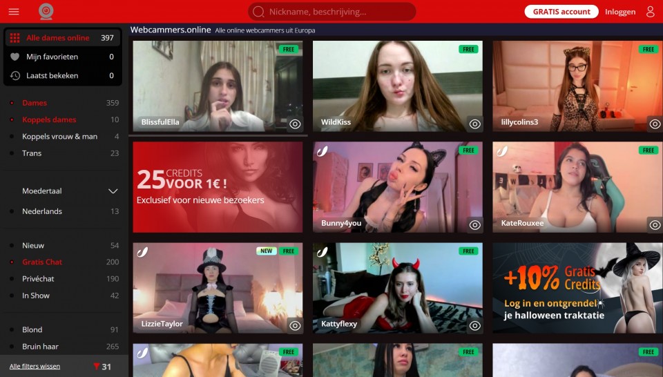 Gratis chatten en webcam website