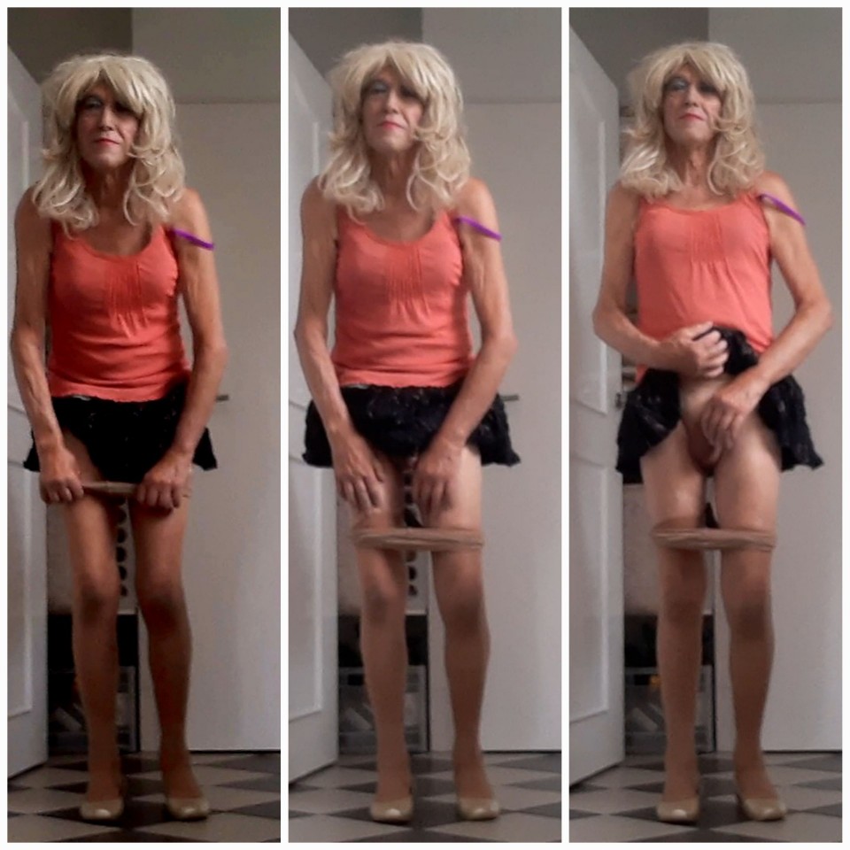 Onderdanige oud tv teefje