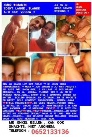 Ben jij slank...lief...KUTje ?? 21 tot 40. Kom samenwerken !!