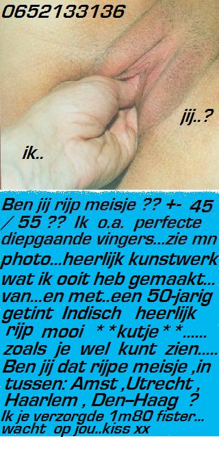 Ik streel , kriebel je...je string trek ik uit...en spreid je kut-lipp