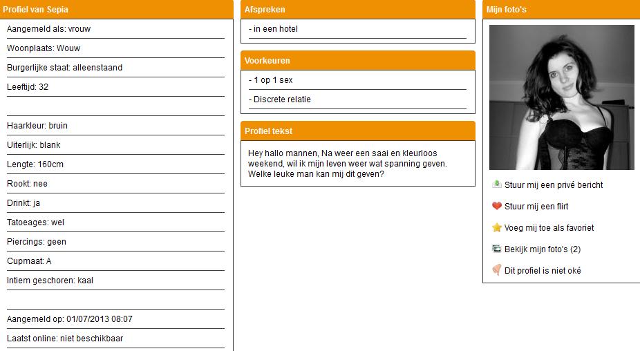 Ik zoek een ondeugende date   .