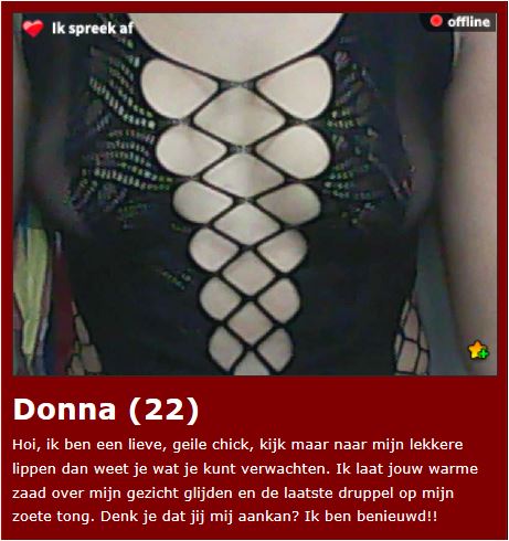 Donna (22) uit Groningen maakt afspraken!