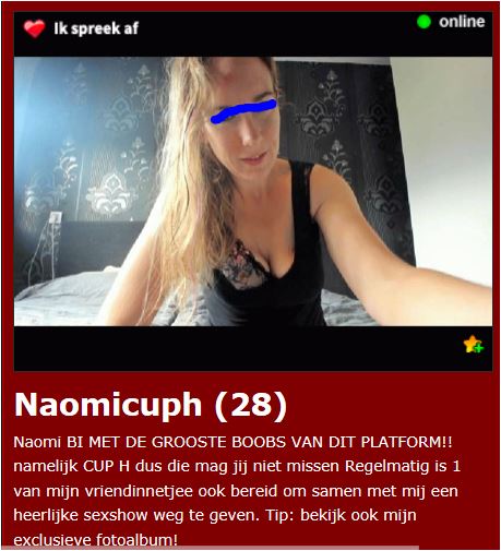 Vanavond een afspraak maken met Naomi?                                