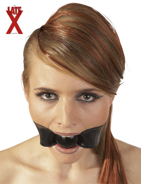 Latex Mondknevel zwart