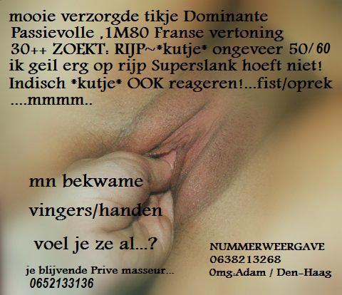 Ben jij die charmante vrouw? Indisch? Ik zal je heerlijk Fisten...(Ams