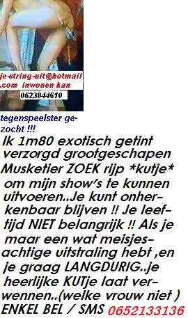Ben jij dat rijpe KUTje?? Ik 1m80 getint MOET jou hebben !!