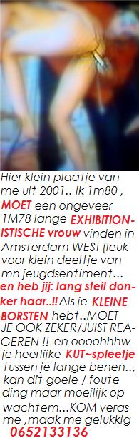 Ik 1m80 Francais MOET in Amsterdam : 1M78 lange vrouw lang stel donker