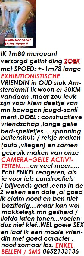 Ben jij LANGE vrouw ?? KLEINE TIETEN?? mooie kop lang haar? en ooohh v